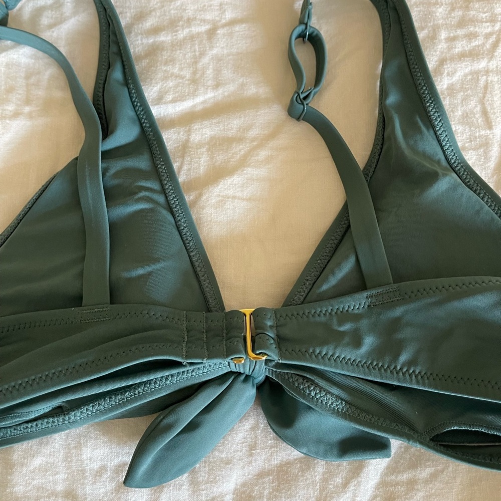 Lively Deep Green Tie-Front Bikini Set - Picture 8 of 8